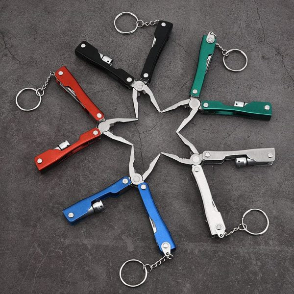8 in 1 Heavy Quality Stainless Steel Multifunctional Mini Folding Pliers