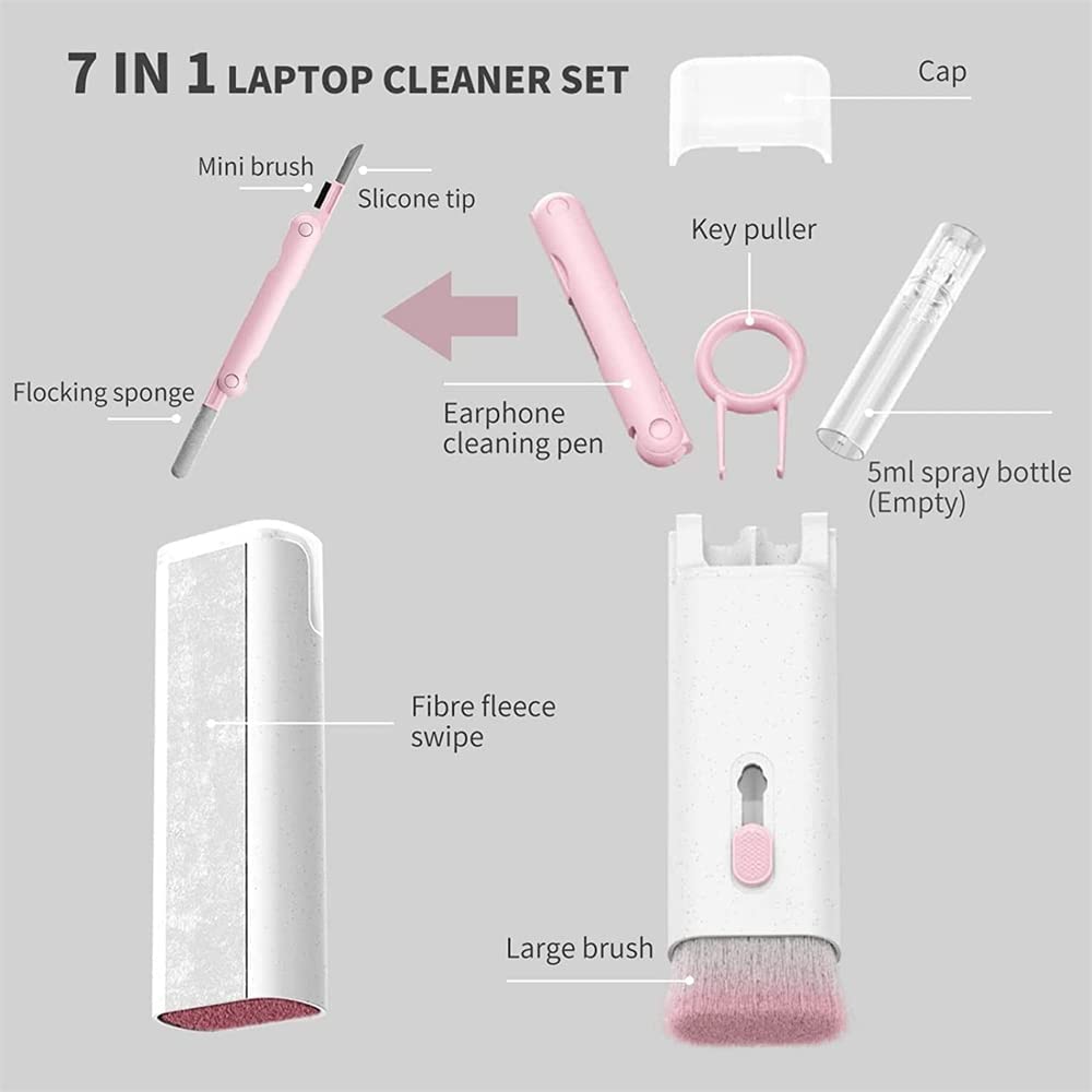 7 in 1 Keyboard Cleaner brush + Liquid + earphone cleaner New arrival portable Traveling kit - Laric