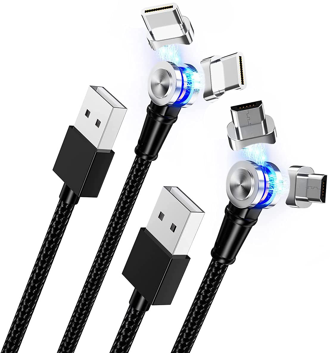 Magnetic Charging Cable - 180° (with 2 ports) - Laric